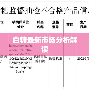 白糖最新市场分析解读