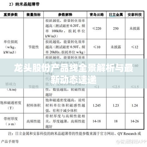 龙头股份产品线全景解析与最新动态速递